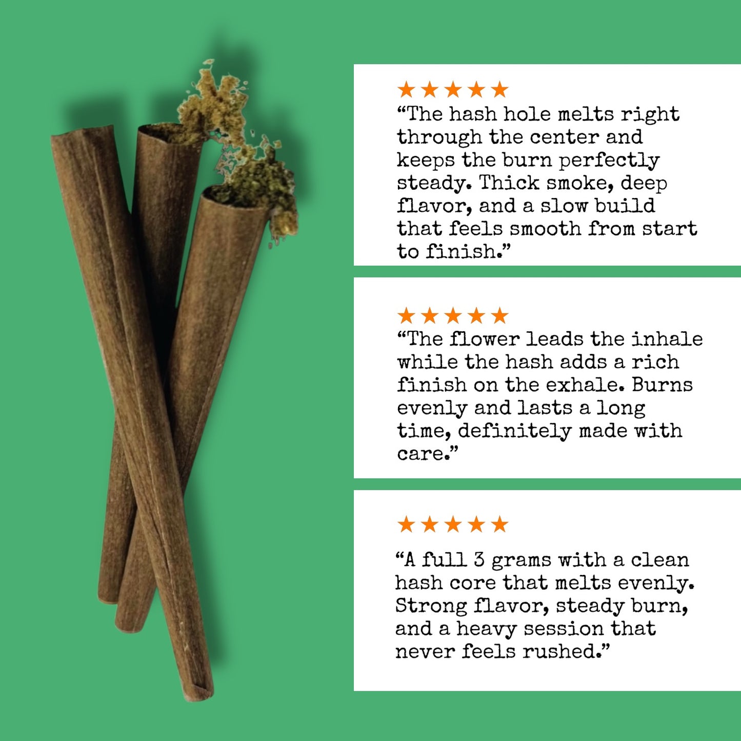 Hash Hole Blunts – 2.5 Grams Flower + .5g of Rosin
