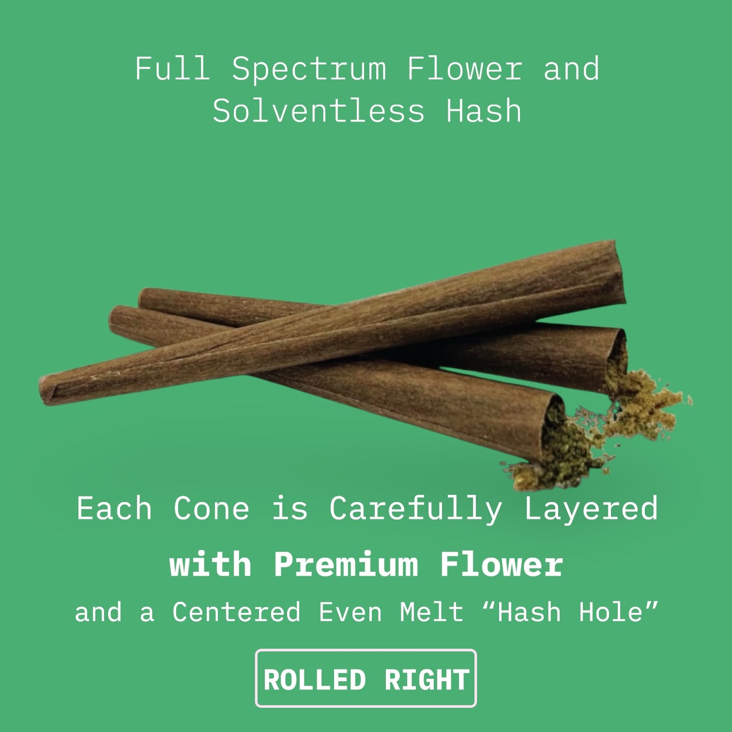 Hash Hole Blunts – 2.5 Grams Flower + .5g of Rosin